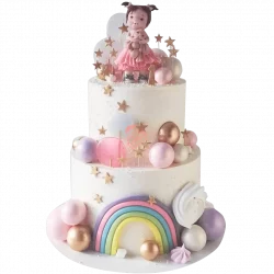 Торт на день рождения двухярусный